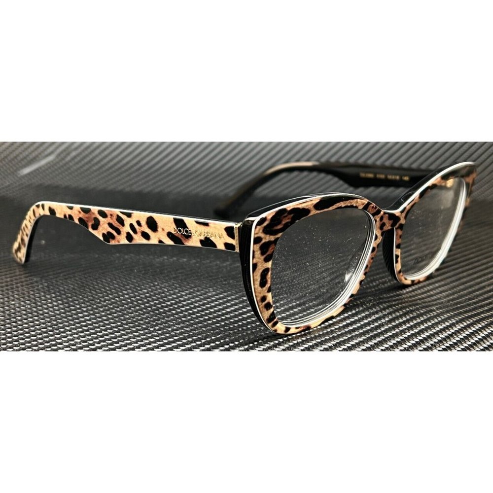 Dolce Gabbana Brown Print 54mm Eyeglasses